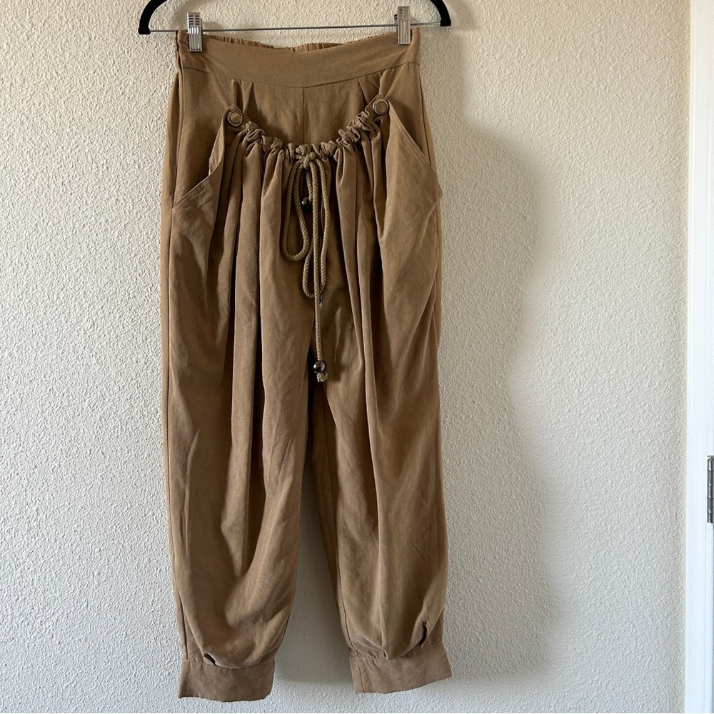 Gracia Artsy Drop Crotch Bohemian Festival Contemporary Pants Women’s Small NWT